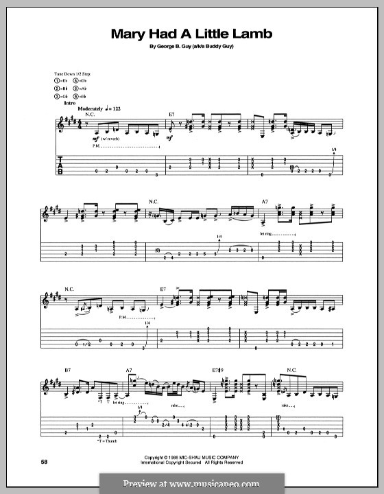 Mary Had a Little Lamb: For guitar with tab by Buddy Guy