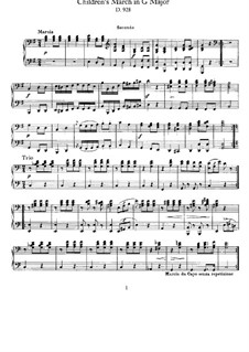 Children's March in G Major, D.928: First part, second part by Franz Schubert