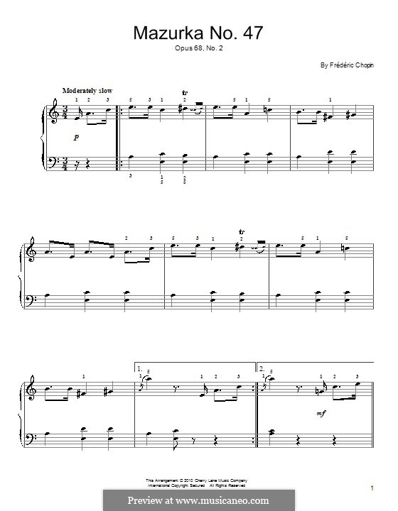 Mazurkas, Op. posth.68: No.2 in A Minor by Frédéric Chopin