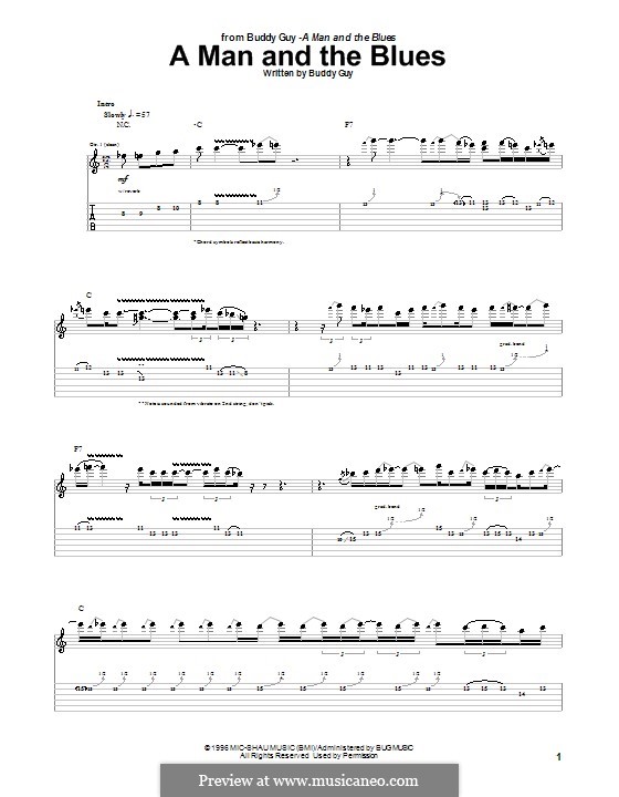 A Man and the Blues: For guitar with tab by Buddy Guy