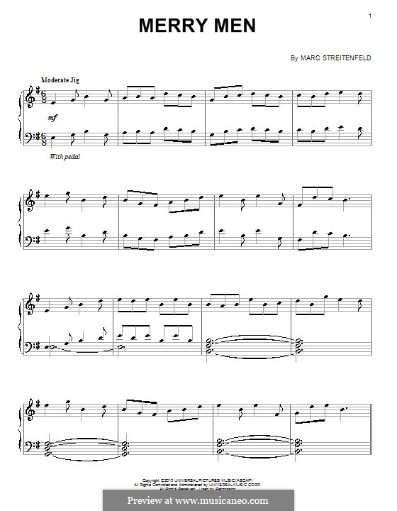 Merry Men: For piano by Marc Streitenfeld