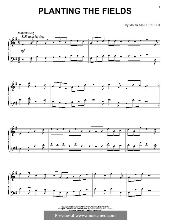 Planting the Fields: For piano by Marc Streitenfeld