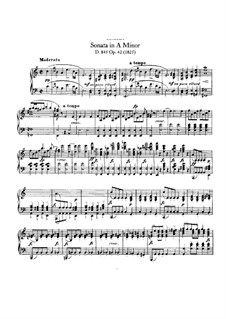 Sonata for Piano No.16 in A Minor, D.845 Op.42: For a single performer by Franz Schubert