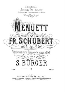 Minuet for Cello and Piano: Minuet for Cello and Piano by Franz Schubert