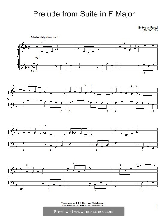 Suite in F Major: Prelude by Henry Purcell