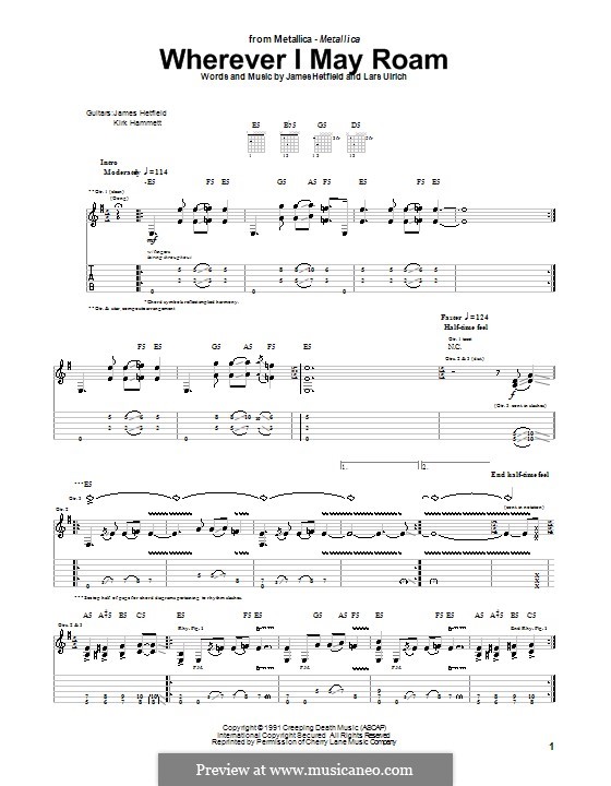 Underskrift kemikalier pegefinger Wherever I May Roam (Metallica) by J. Hetfield, L. Ulrich on MusicaNeo Underskrift kemikalier pegefinger Wherever I May Roam (Metallica) by J. Hetfield, L. Ulrich on MusicaNeo