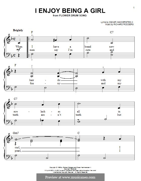 I Enjoy Being a Girl (from Flower Drum Song) by R. Rodgers on MusicaNeo