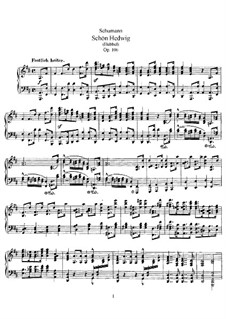 Schön Hedwig (Beautiful Hedwig), Op.106: Full score by Robert Schumann