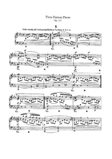 Three Fantastic Pieces, Op.111: For a single performer by Robert Schumann