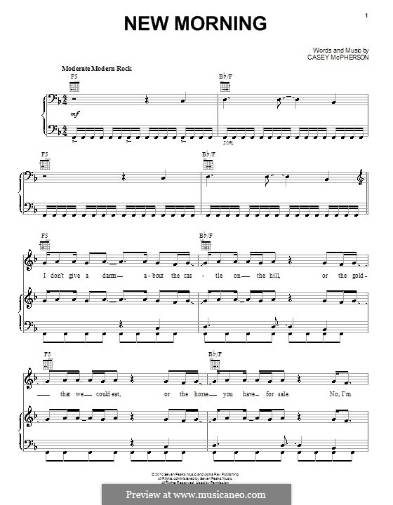 New Morning: For voice and piano (or guitar) by Casey McPherson