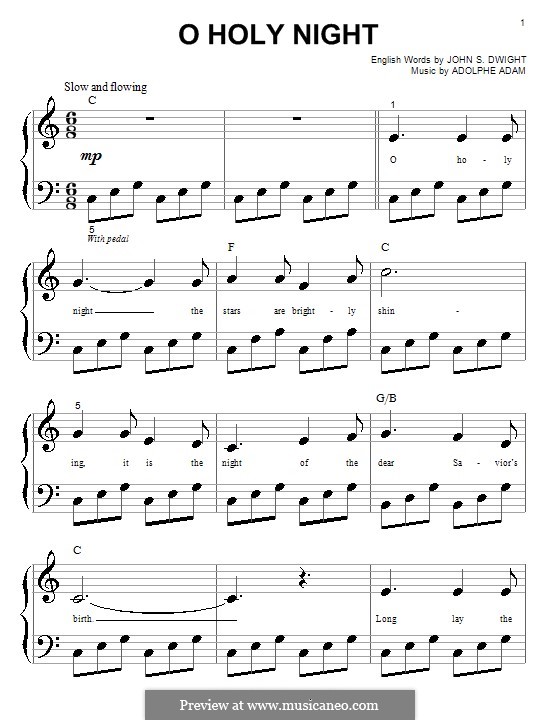 Piano version: Very easy version by Adolphe Adam