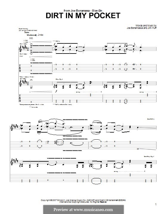 Dirt in My Pocket: For guitar with tab by Jim Huff