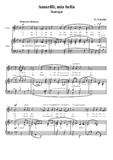Amarilli, mia bella: G minor by Giulio Caccini