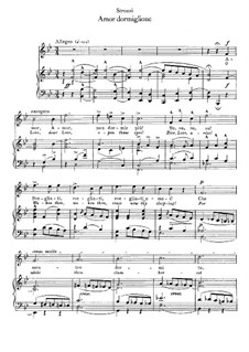 Amor dormiglione: For voice and piano by Barbara Strozzi