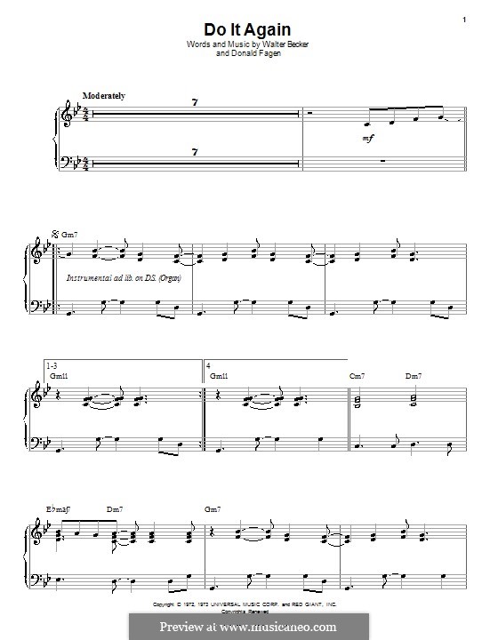Do It Again Steely Dan By D Fagen W Becker Sheet Music On Musicaneo Do It Again Steely Dan By D Fagen W Becker Sheet Music On Musicaneo