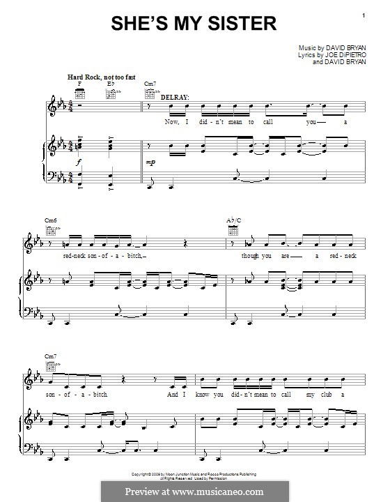 She S My Sister By D Bryan Sheet Music On Musicaneo