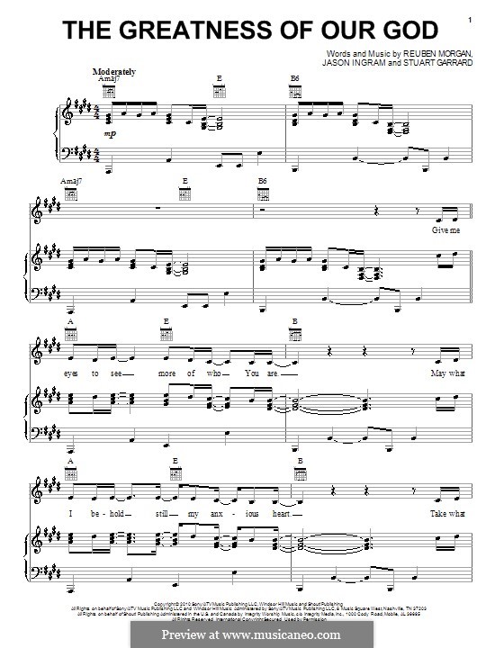 The Greatness of Our God: For voice and piano (or guitar) by Jason David Ingram, Stuart Garrard