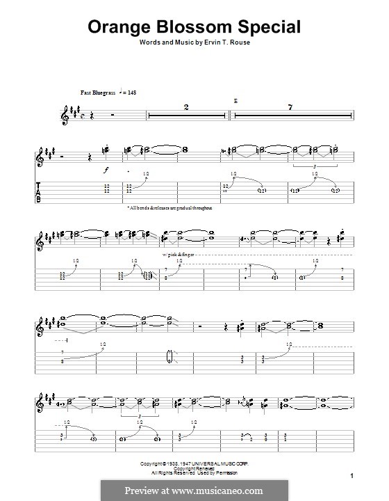 Orange Blossom Special: For guitar with tab by Ervin T. Rouse