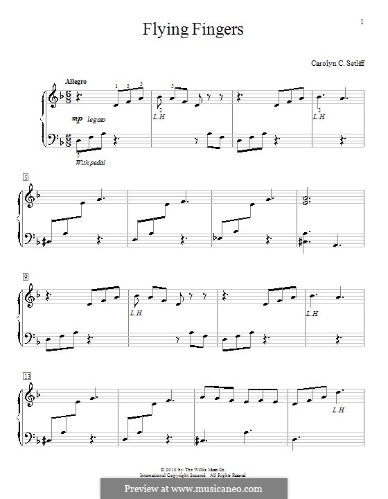 Flying Fingers: For piano by Carolyn C. Setliff