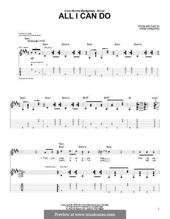 All I Can Do: For guitar with tab by Monte Montgomery