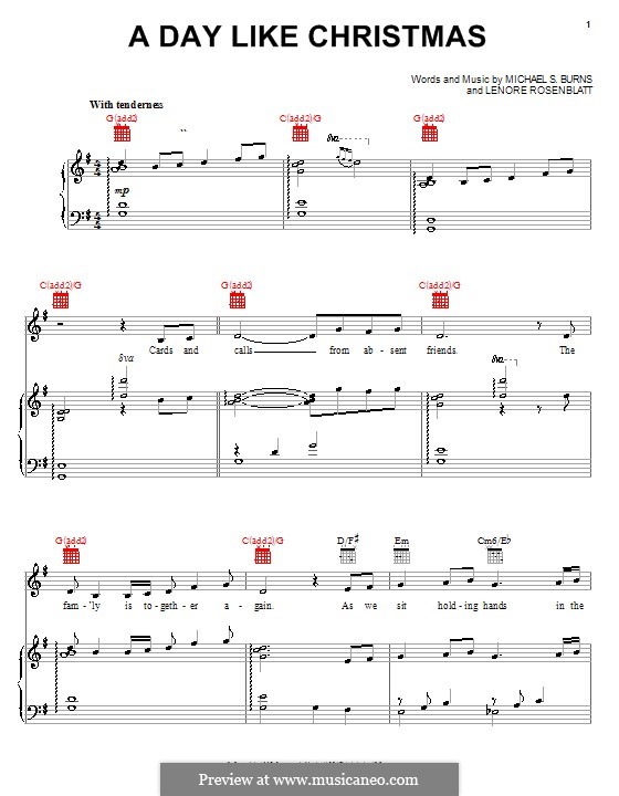 A Day Like Christmas: For voice and piano (or guitar) by Michael S. Burns