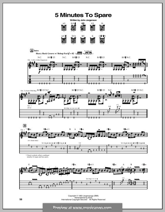 5 Minutes to Spare (The Hellecasters): For guitar with tab by John Jorgenson