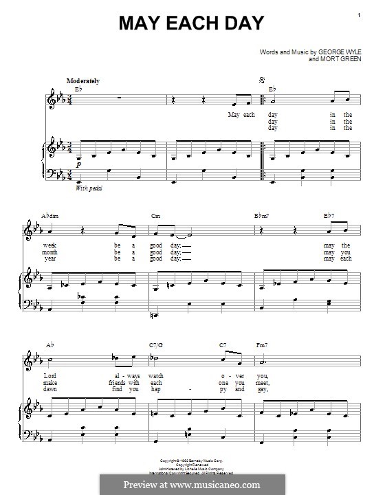 May Each Day: For voice and piano by George Wyle