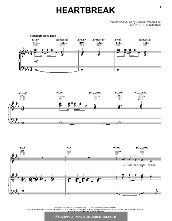 Heartbreak: For voice and piano (or guitar) by Pierre Marchand