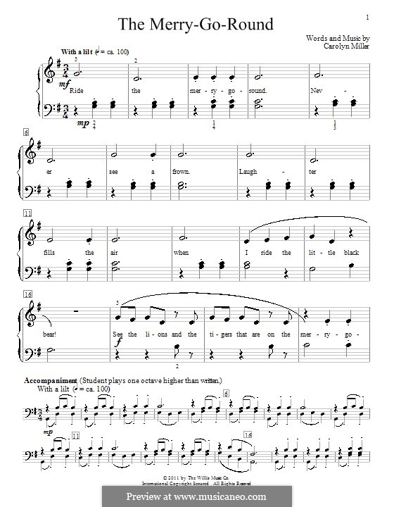 The Merry-Go-Round: For piano by Carolyn Miller