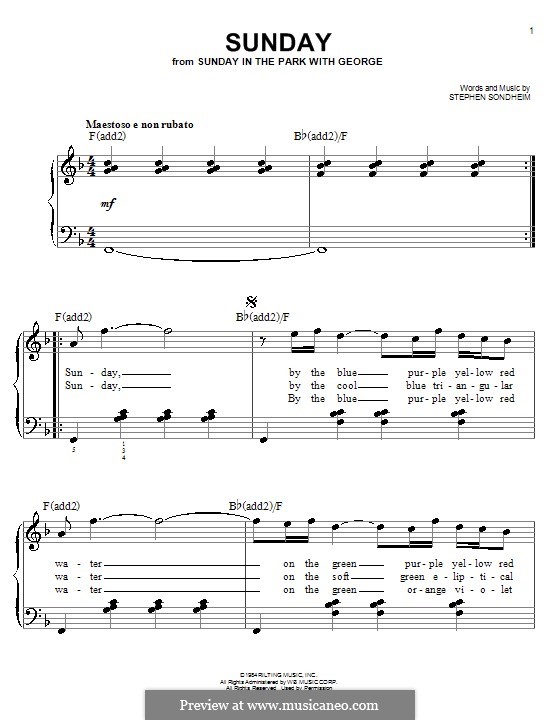 Sunday (from Sunday in the Park with by S. Sondheim