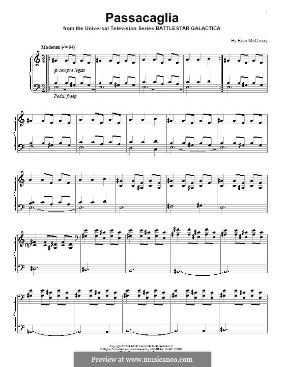 гендель пассакалия соль минор ноты