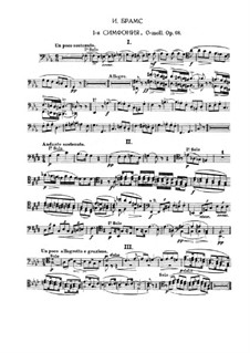 Complete set: Bassoon part (Fragment) by Johannes Brahms