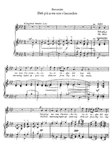 Deh più a me non v'ascondete: For voice and piano by Giovanni Maria Bononcini