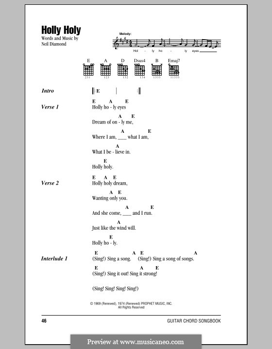 Holly Holy By N Diamond Sheet Music On MusicaNeo holly-holy-by-n-diamond-sheet-music-on-musicaneo
