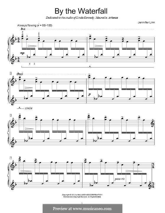 By the Waterfall: For piano by Jennifer Linn