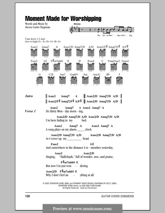 Moment Made for Worshipping: Lyrics and chords (with chord boxes) by Steven Curtis Chapman