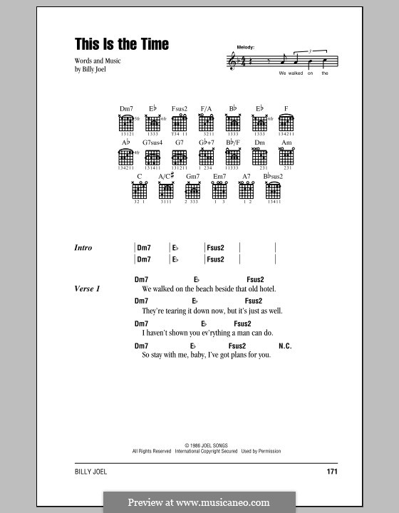 This Is the Time by B. Joel sheet music on MusicaNeo