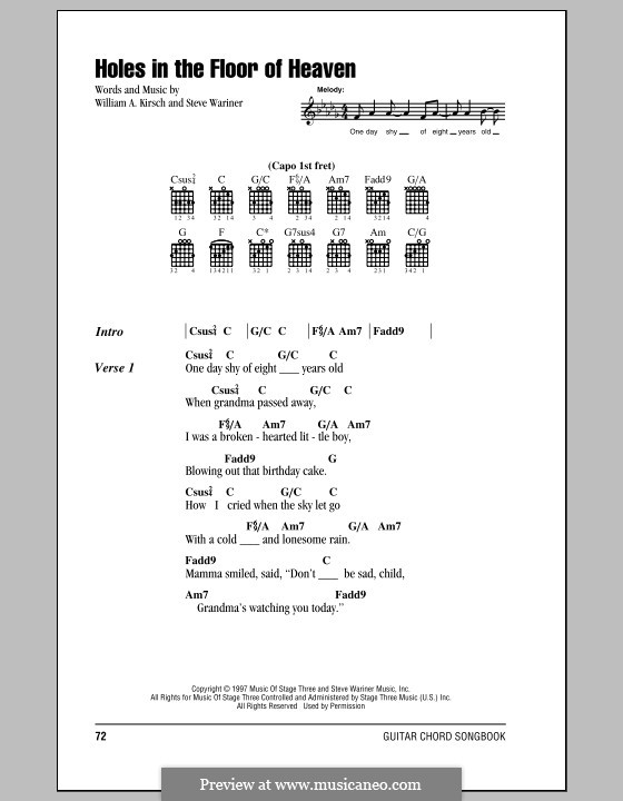 Lyrics And Chords With Chord Boxes