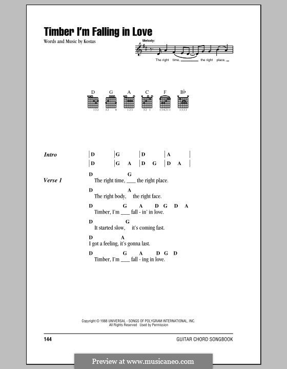 Timber I'm Falling in Love (Patty Loveless): Lyrics and chords (with chord boxes) by  Kostas