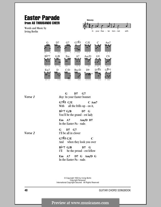 Easter Parade by I. Berlin - sheet music on MusicaNeo