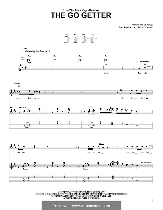 The Go Getter (The Black Keys): For guitar with tab by Daniel Auerbach, Patrick Carney