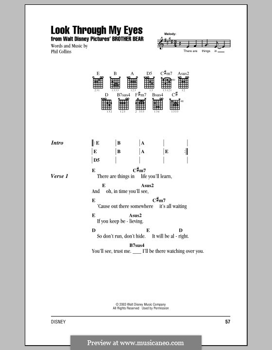 Look Through My Eyes (from Walt Disney's Brother Bear) by P. Collins on