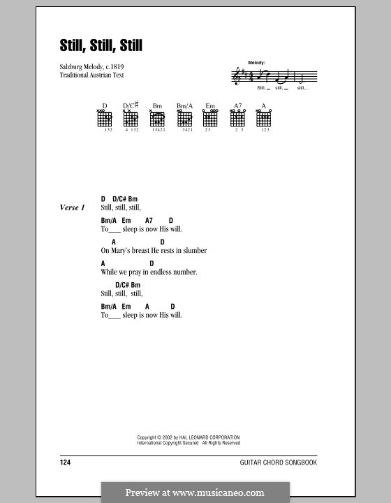 Still, Still, Still: Lyrics and chords (with chord boxes) by folklore