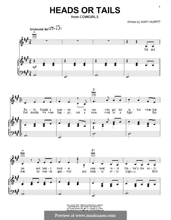 Heads or Tails by M. Murfitt sheet music on MusicaNeo