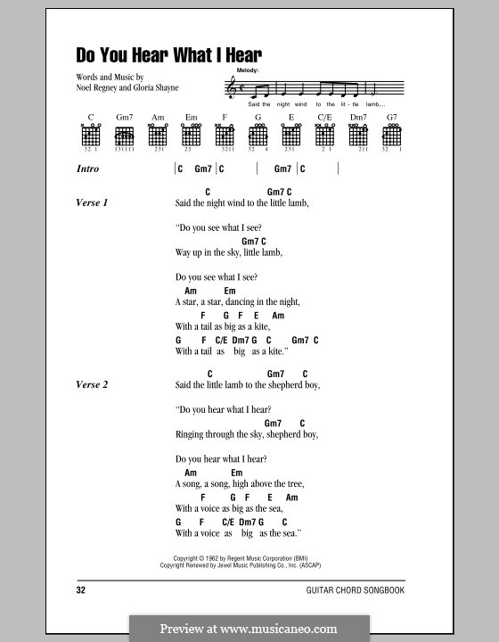 Do You Hear What I Hear by G. Shayne, N. Regney - sheet music on MusicaNeo