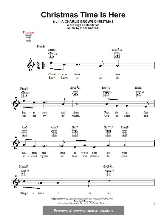 Instrumental version: For ukulele by Vince Guaraldi