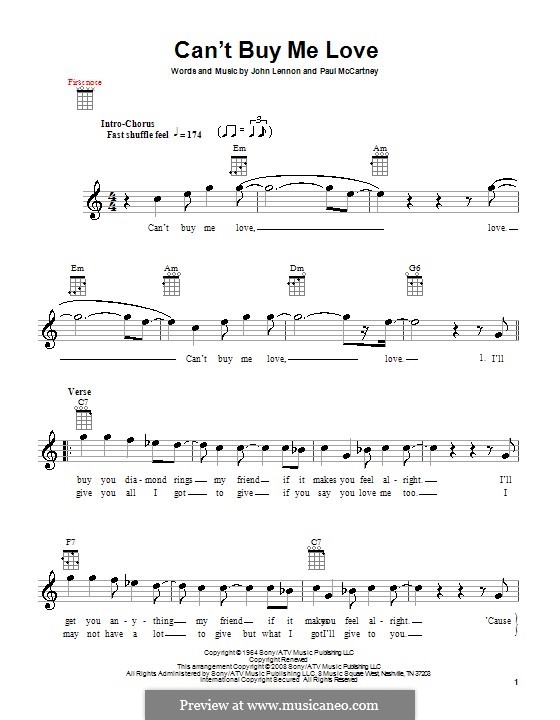 Instrumental version: For ukulele by John Lennon, Paul McCartney