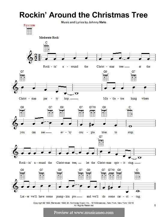 Rockin Around The Christmas Tree Chord Chart