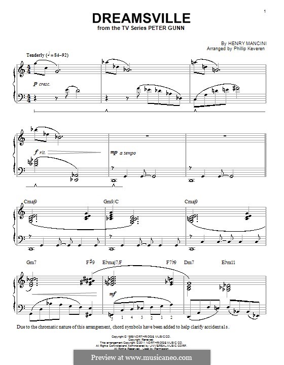 Dreamsville: For piano by Henry Mancini