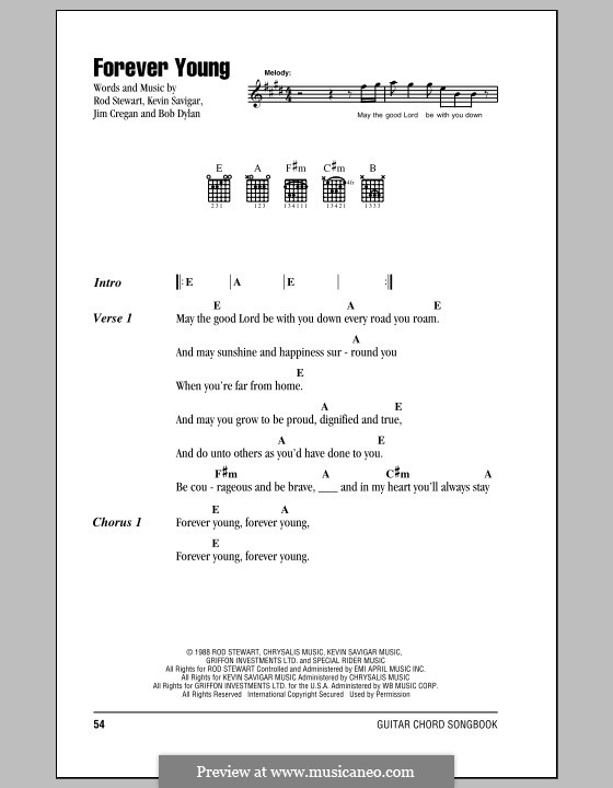 Нужна текст янг. Forever young аккорды. Боб Дилан Forever young аккорды. Forever young Alphaville Ноты. Always Forever на гитаре табы.